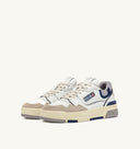 BASKET CLC LOW EN CUIR BLANC, BLEU CLAIR ET FONCE'