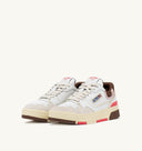 BASKET AUTRY CLC LOW EN CUIR BLANC, MARRON ET ROSE