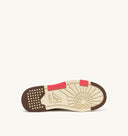 BASKET AUTRY CLC LOW EN CUIR BLANC, MARRON ET ROSE