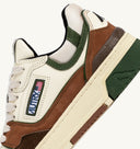 BASKET CLC LOW EN DAIM ET NABUK MARRON ET MILITARY