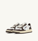 BASKET MEDALIST LOW BICOLOR EN CUIR BLANC ET MARRON
