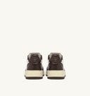BASKET MEDALIST LOW BICOLOR EN CUIR BLANC ET MARRON