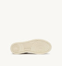 BASKET MEDALIST LOW BICOLOR EN CUIR BLANC ET ACIER METALLISE