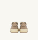 BASKET MEDALIST LOW BICOLOR EN CUIR BLANC ET PEPPER