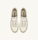 BASKET AUTRY MEDALIST LOW CUIR BLANC ET MOUNTAIN ET DAIM BEIGE
