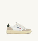 SNEAKERS MEDALIST BAS EN CUIR BLANC ET MOUNTAIN ET DAIM BEIGE