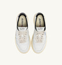 BASKET MEDALIST LOW EN CUIR BLANC ET NOIR AVEC LETTRAGE