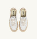 BASKET MEDALIST LOW EN CUIR BLANC ET E PEPPER ET EN DAIM BEIGE