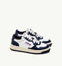 BASKET MEDALIST LOW BICOLOR EN CUIR BLANC ET BLEU