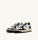 BASKET MEDALIST LOW BICOLOR EN CUIR BLANC ET NOIR