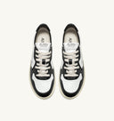 BASKET MEDALIST LOW BICOLOR EN CUIR BLANC ET NOIR