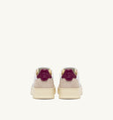 BASKET MEDALIST LOW EN CUIR ET DAIM BLANC ET FUCHSIA