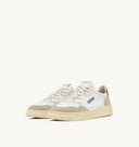 BASKET MEDALIST LOW EN CUIR ET DAIM BLANC ET MARRON