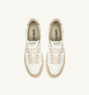 BASKET MEDALIST LOW EN CUIR ET DAIM BLANC ET MARRON