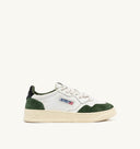 BASKET MEDALIST LOW EN CUIR ET EN DAIM BLANC, MILITARY ET NOIR