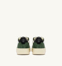 BASKET MEDALIST LOW EN CUIR ET EN DAIM BLANC, MILITARY ET NOIR