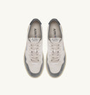 BASKET MEDALIST LOW EN CUIR ET EN DAIM BLANC, GRIS ET NOIR
