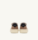 BASKET MEDALIST LOW EN CUIR ET EN DAIM BLANC, CIGAR ET NOIR