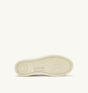 BASKET MEDALIST MID BICOLOR EN CUIR BLANC ET PLATINE METALLISE