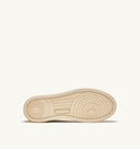 BASKET MEDALIST MID BICOLOR EN CUIR BLANC ET ARGENT METALLISE