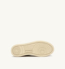 BASKET MEDALIST PLATFORM EN CUIR BLANC ET PLATINE METALLISE