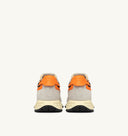 BASKET REELWIND LOW EN DAIM ET NYLON BLANC ET ORANGE
