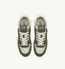 BASKET REELWIND LOW EN DAIM ET NYLON VERT ET BLANC