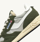 BASKET REELWIND LOW EN DAIM ET NYLON VERT ET BLANC