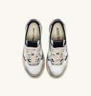 BASKET AUTRY MEDALIST LOW VINTAGE CUIR BLANC, SPACE ET ARGENT
