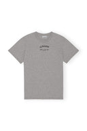 T-shirt Grey Relaxed O-neck Ganni