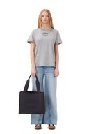 T-shirt Grey Relaxed O-neck Ganni
