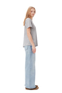 T-shirt Grey Relaxed O-neck Ganni