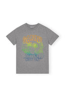 T-SHIRT GREY BASIC JERSEY HOLIDAY RELAXED Ganni