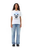 T-shirt White Basic Jersey Cat Relaxed Ganni