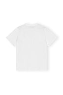 T-shirt White Basic Jersey Cat Relaxed Ganni