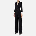 Elisabetta Franchi Jumpsuit in stretch crêpe fabric with satin lapels