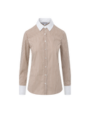 Marisol Poplin Shirt  Deep Ochre/White