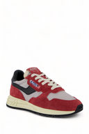 BASKET AUTRY REELWIND LOW EN DAIM ET NYLON ROUGE ET NOIR