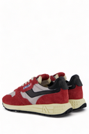 BASKET AUTRY REELWIND LOW EN DAIM ET NYLON ROUGE ET NOIR