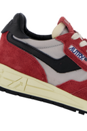 BASKET AUTRY REELWIND LOW EN DAIM ET NYLON ROUGE ET NOIR