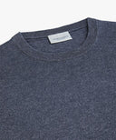 Blue cotton-linen crewneck Profuomo