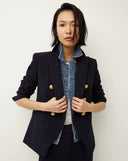 MILLER DICKEY JACKET veronica beard Navy boutons Or