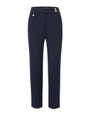 RENZO PANT veronica beard navy boutons or