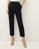 RENZO PANT veronica beard navy boutons or