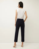 RENZO PANT veronica beard navy boutons or