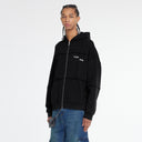 Sweat à capuche zippé coupé et cousu noir
