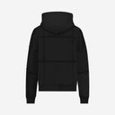 Sweat à capuche zippé coupé et cousu noir