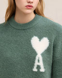 Pull Col Rond Ami de Coeur Ecru