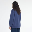 Embossed Sweater Deep Blue flâneur