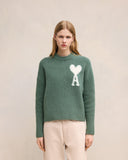 Pull Col Rond Ami de Coeur Ecru